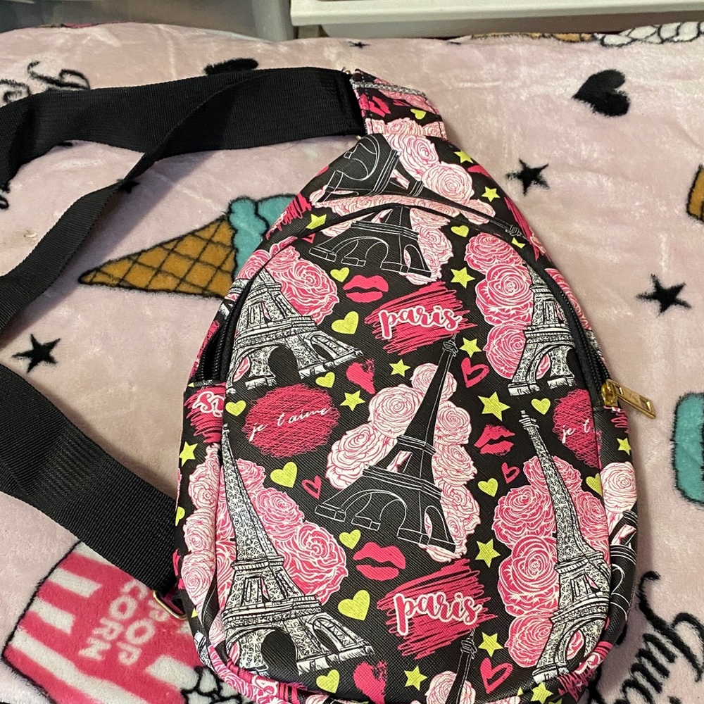 Paris Themed Crossbody Bag